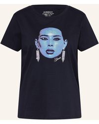 Guess - T-Shirt mit Schmucksteinen - Lyst