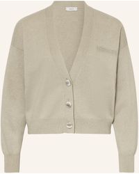 Peserico - Strickjacke mit Seide und Schmucksteinen - Lyst