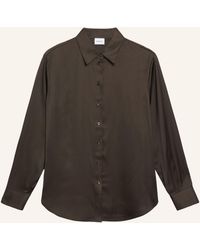 Comma, - Hemdbluse aus Satin - Lyst