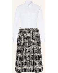 Sara Roka - Hemdblusenkleid NIDINA im Materialmix - Lyst