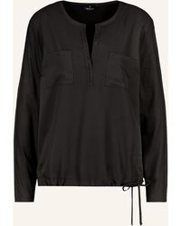 Monari - Blusenshirt im Materialmix mit Schmucksteinen - Lyst
