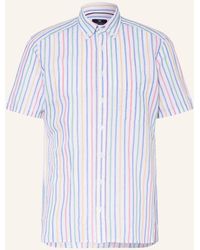 STROKESMAN'S - Kurzarm-Hemd Regular Fit mit Leinen - Lyst