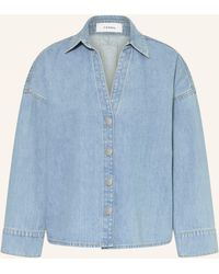 Comma, - Jeansbluse - Lyst