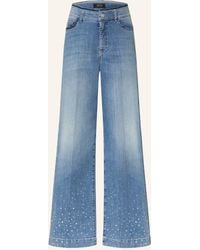 Marc Cain - Wide Leg Jeans WARRI mit Schmucksteinen - Lyst