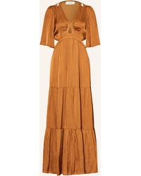 Ba&sh - Satinkleid CYLMA mit Cut-outs und Rüschen - Lyst