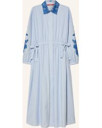 Marina Rinaldi - Hemdblusenkleid CEPPO mit Spitze und Schmucksteinen - Lyst