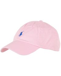 Polo Ralph Lauren Baumwollkappe mit gesticktem logo - Pink