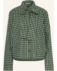 Maje - Bluse mit abnehmbarer Schluppe und Schmucksteinen - Lyst