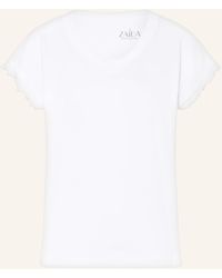 ZAÍDA - T-Shirt mit Rüschen - Lyst