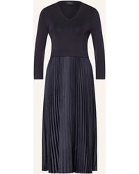 S.oliver - Kleid im Materialmix mit Plissees - Lyst