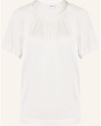 Comma, - Blusenshirt aus Satin - Lyst
