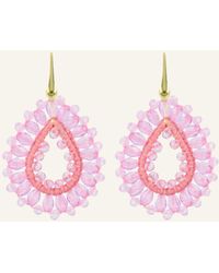 LOTT.gioielli - Ohrhänger ROBIN DROP CRYSTAL SMALL BUBBLE PINK by GLAMBOU - Lyst