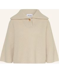 FTC Cashmere - Cropped-Pullover aus Cashmere mit 3/4-Arm - Lyst