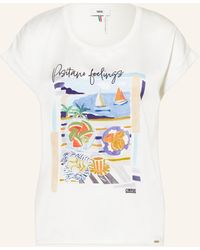 Cinque - T-Shirt CIPOSANO im Materialmix - Lyst