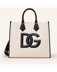 Dolce & Gabbana Leder Großer Shopper aus Jacquard Camouflage in Weiß für Herren Herren Taschen Shopper 