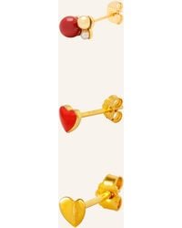 Lulu - 3er-Set Ohrstecker HEART - Lyst