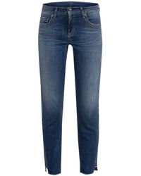 Cambio Jeans LIU mit Schmucksteinbesatz - Blau