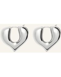 Missoma - Creolen MOLTEN HEART MEDIUM HOOP EARRINGS by GLAMBOU - Lyst