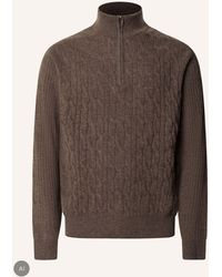 Hackett - Pullover LAMBSWOOL CABLE HZIP - Lyst