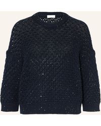 Peserico - Pullover mit 3/4-Arm und Pailletten - Lyst