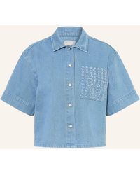 Milano Italy - Jeansbluse mit Pailletten - Lyst