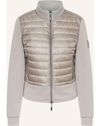 Monari - Steppjacke im Materialmix mit Schmucksteinen - Lyst
