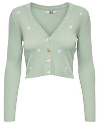 Jacqueline De Yong Synthetic Cardigan in Beige (Natural) | Lyst