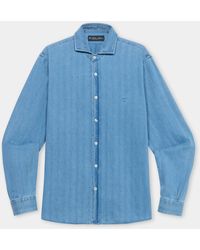 Brooks Brothers - Slim Fit Denim Shirt With Spread Collar - Lyst