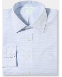 Brooks Brothers - Slim Fit Non-Iron Checked Royal Oxford Shirt With Ainsley Collar - Lyst
