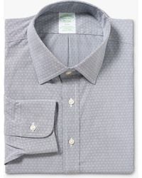 Brooks Brothers - Graues Slim Fit Non-iron Anzughemd Aus Stretch-baumwolle Mit Ainsley-kragen - Lyst