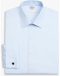 Brooks Brothers - Light Blue Slim Fit Non-iron Stretch Cotton Dress Shirt With Ainsley Collar - Lyst