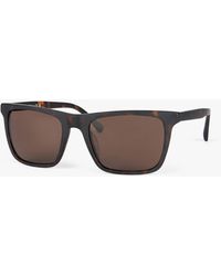 Brooks Brothers - Brown Square Sunglasses - Lyst