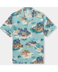 Brooks Brothers - Island Print Cotton Camp Shirt - Lyst