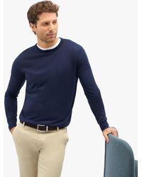 Brooks Brothers - Navy Silk-cashmere Blend Crew-neck Sweater - Lyst