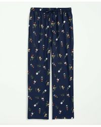 Brooks Brothers - Cotton Flannel Holiday Henry Lounge Pants - Lyst