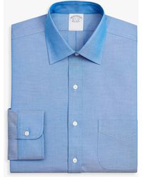 Brooks Brothers - Medium Traditional Fit Stretch Supima Cotton Non-Iron Dress Shirt With Ainsley Collar - Lyst