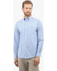 Brooks Brothers - Blaues Regular Fit Non-iron Hemd Aus Stretch-baumwolle Mit Button-down-kragen - Lyst