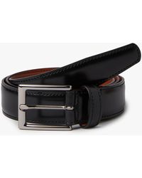 Brooks Brothers - Silver Buckle Leather Dress Belt - Lyst