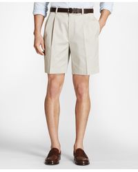 Brooks Brothers - 8" Pleat Front Stretch Advantage Chino Shorts - Lyst