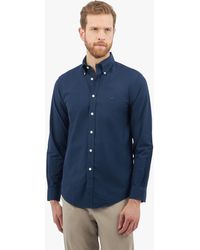 Brooks Brothers - Camisa Non-iron De Algodón Elástico Azul Corte Regular Con Cuello Button Down - Lyst