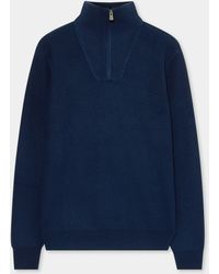 Brooks Brothers - Half Zip Merino Wool Sweater - Lyst