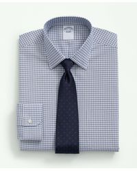 Brooks Brothers - Stretch Supima Cotton Non-iron Poplin Ainsley Collar, Checked Dress Shirt - Lyst