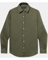 Brooks Brothers - Linen Shirt With Logo - Lyst