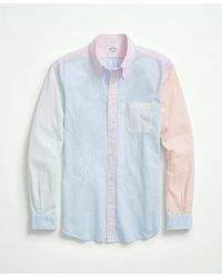 Brooks Brothers - Washed Stretch Cotton Seersucker Button-down Collar, Fun Stripe Sport Shirt - Lyst