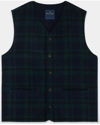 Brooks Brothers - Wool Cloth Vest Blackwatch - Lyst