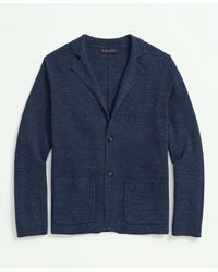 Brooks Brothers - Sweater Blazer In Linen-cotton Blend - Lyst