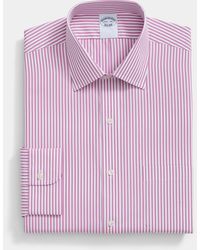 Brooks Brothers - Regular Fit Striped Cotton Shirt With Ainsley Collar - Lyst