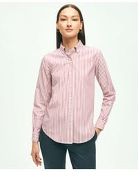 Brooks Brothers - Classic Fit Stretch Supima Cotton Non-iron Bengal Stripe Dress Shirt - Lyst