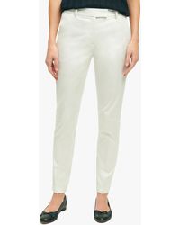 Brooks Brothers - White Cotton Sateen Pants - Lyst