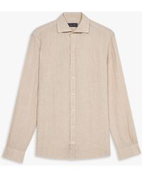 Brooks Brothers - Sand Colored Linen Casual Shirt - Lyst